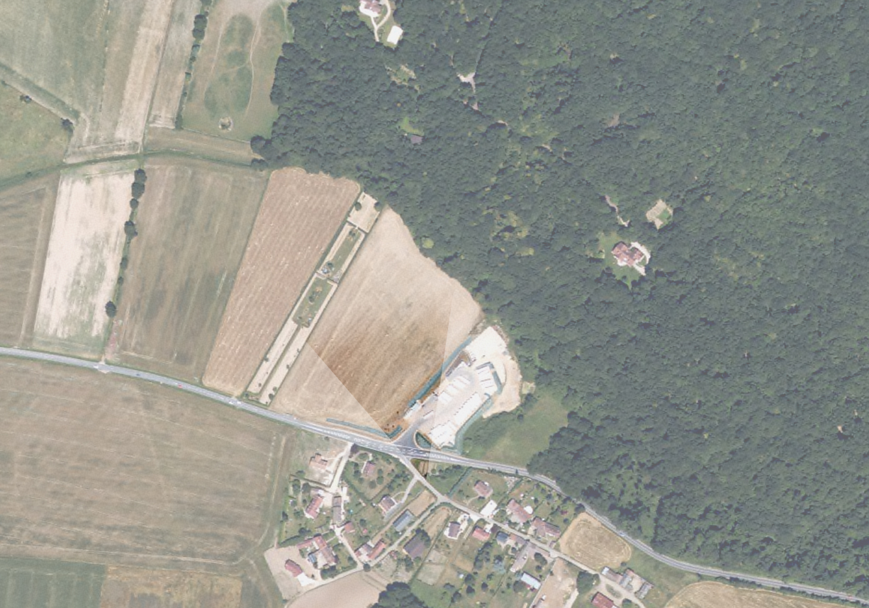 Cône de vue, image satellite.