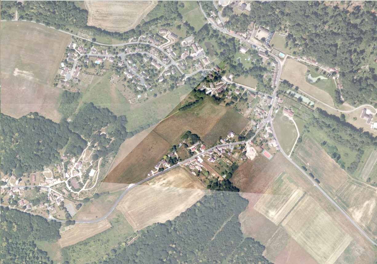 Cône de vue, image satellite.