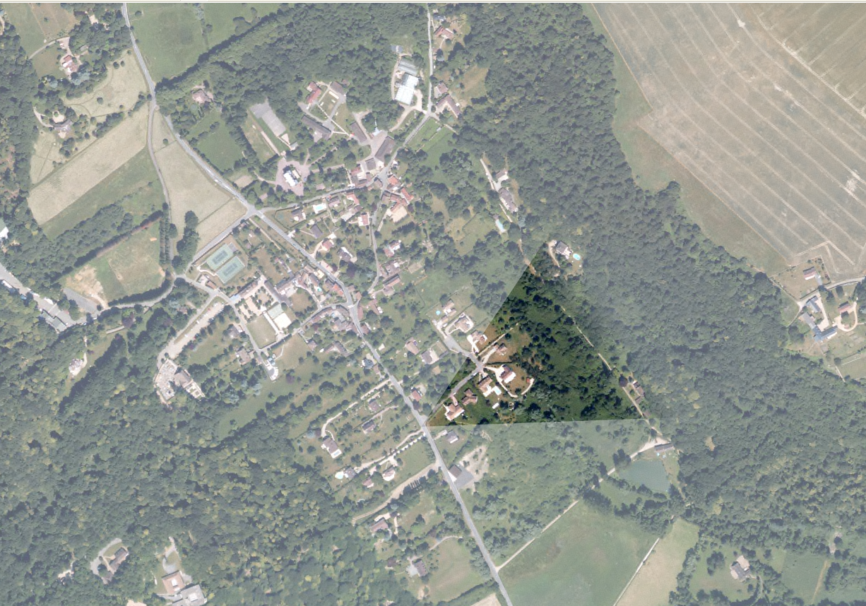 Cône de vue, image satellite.