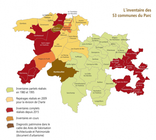 Carte des inventaires du patrimoine