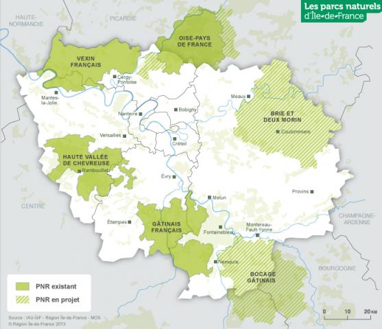 Cartes des PNR d'Ile-de-France