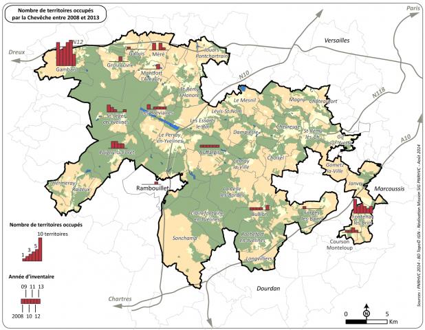 Carte Territoires occupés chevêche