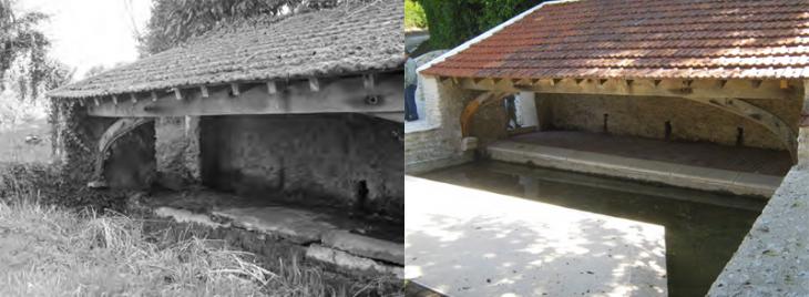 Lavoir, fontaine et abreuvoir à Méré