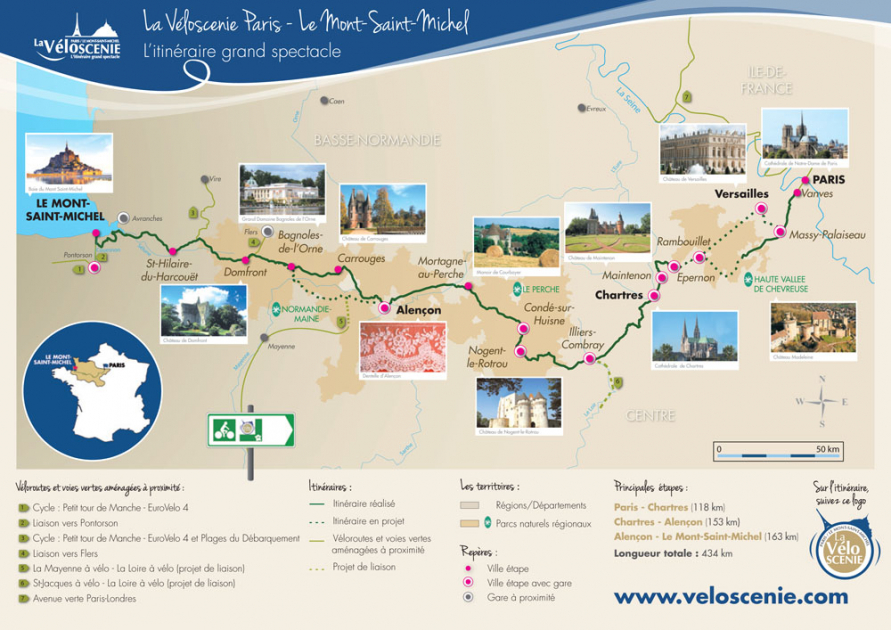 La Véloscénie, l’itinéraire cyclable reliant Paris au MontSaintMichel Parc Naturel de la